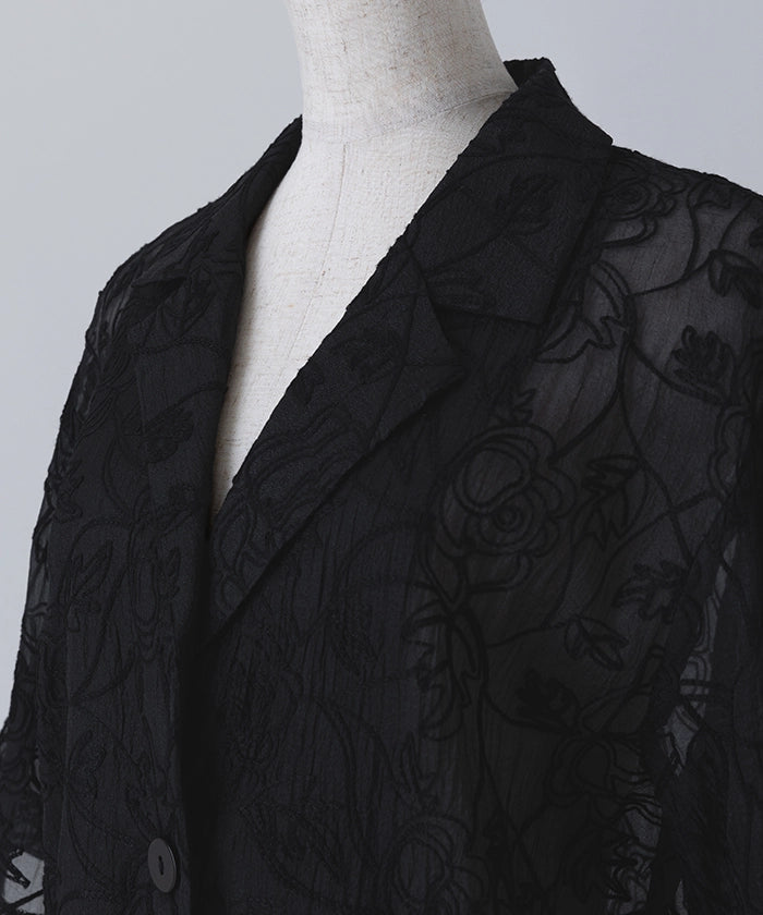 Cord Embroidered Half Jacket