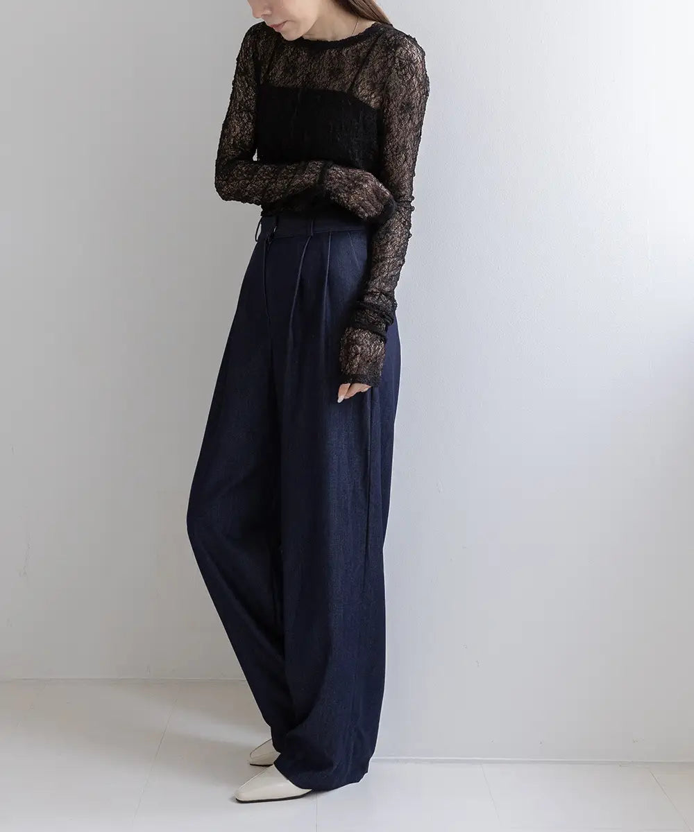 Flower Embroidered Sheer Tops