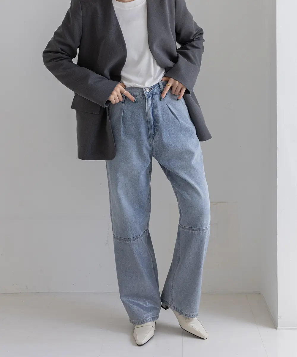 2WaySleeve Slit Collarless Jacket